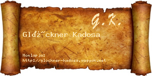 Glöckner Kadosa névjegykártya